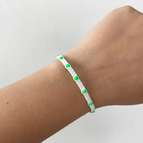 Neonový náramek White-Green (typ Sport)