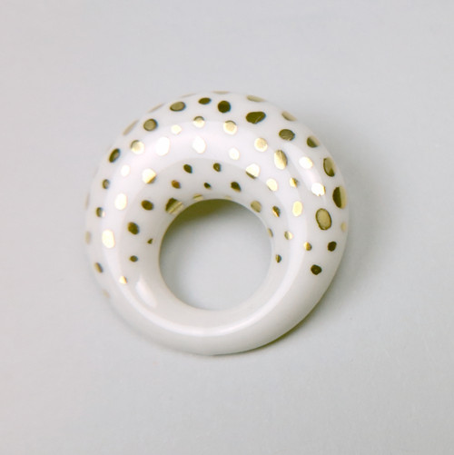 Porcelánový kamínek Stone gold – minimal 06