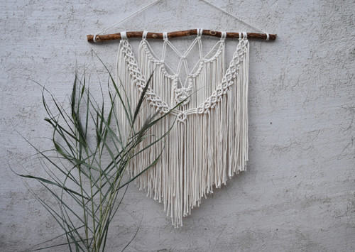 Macramé Krémové Xxl