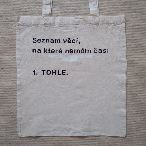 Ručně malovaná taška SEZNAM
