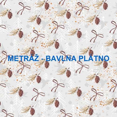 Bavlněná látka - vánoční