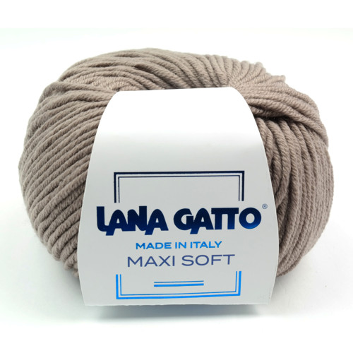 Lana Gatto příze vlna merino MAXI SOFT světle hněd