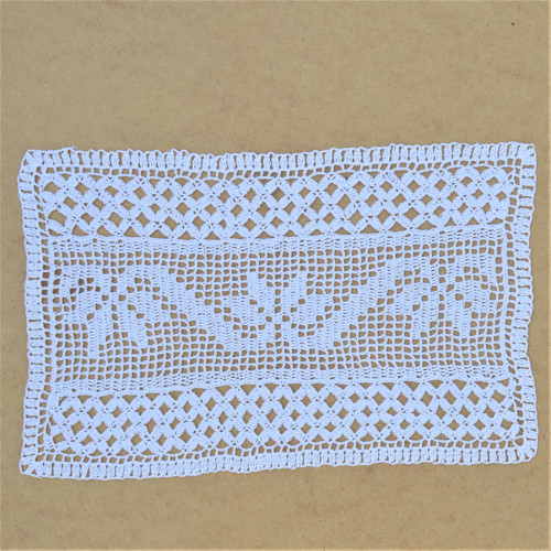 Nová obdelníková háčkovaná dečka 33 x 20cm