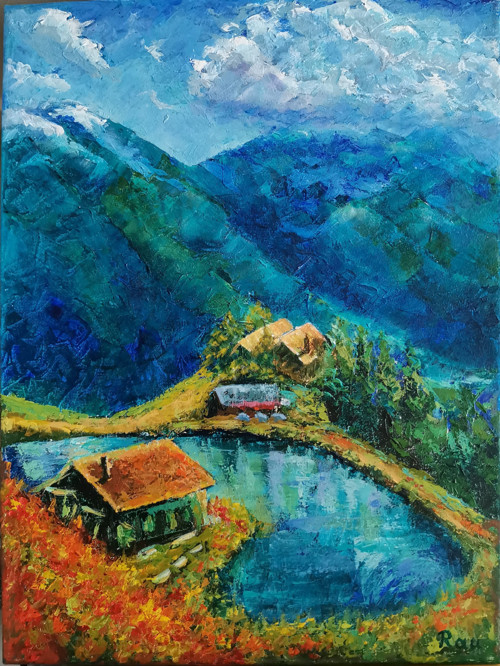 Jezero v horách