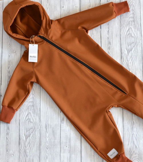 Softshell overal - KARAMEL vel. 92/98 SKLADEM