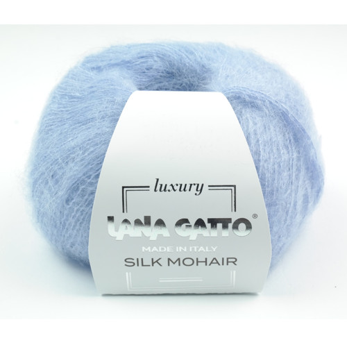 Lana Gatto příze mohér hedvábí SILK MOHAIR sv.modr