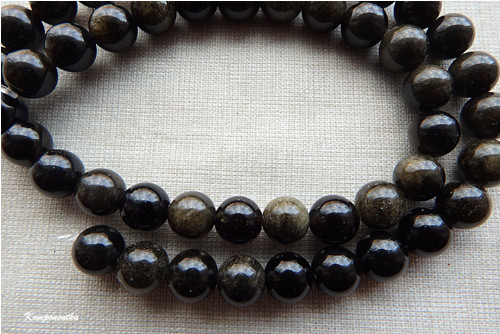 Obsidián 6mm 2kusy