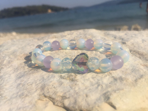 Náramek plný minerálů Lefkada mode