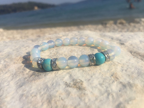 Náramek plný minerálů Lefkada mode
