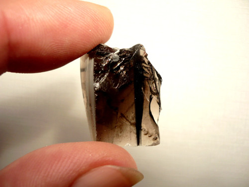 Surový - obsidián kouřový 28 mm, č.22