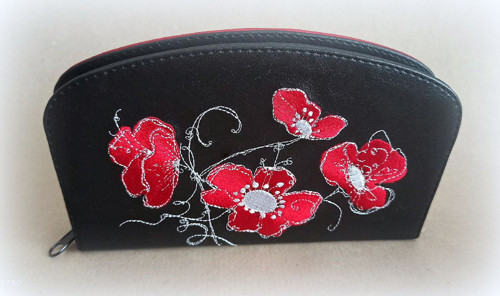 Peněženka poppies black