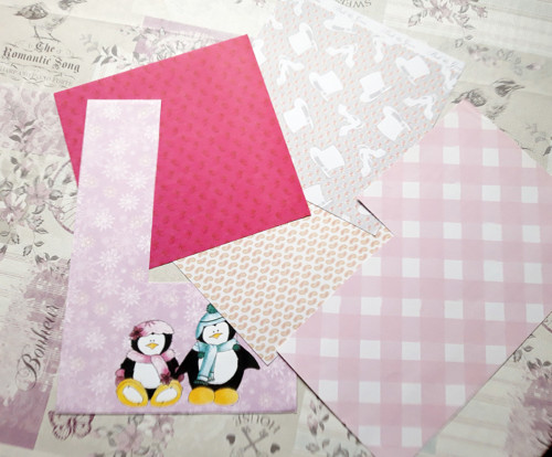 Scrapbookové papíry - sada 5ks