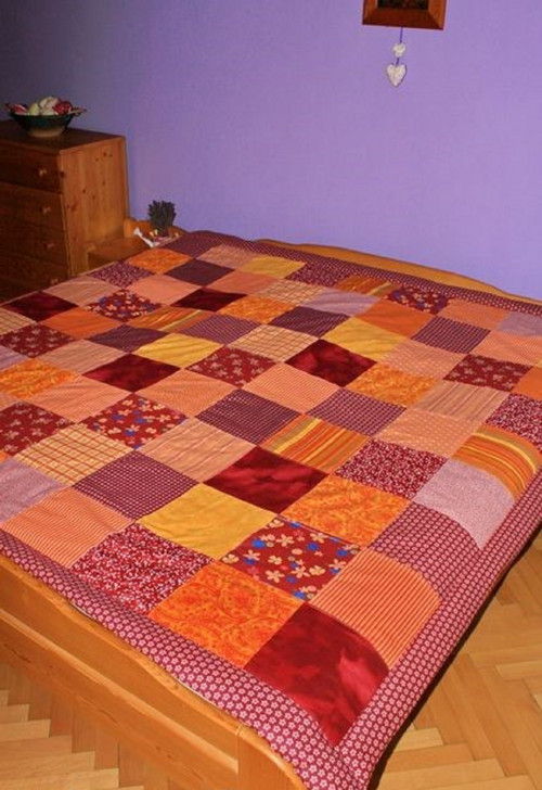 Bordo přehoz či přikrývka patchwork