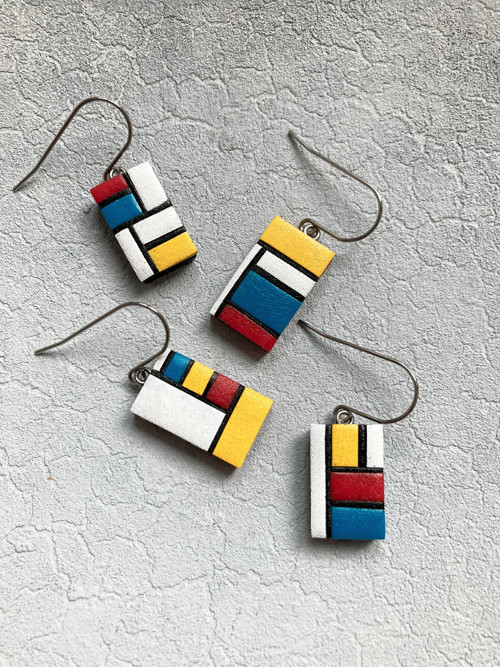 Náušnice na přání ( Piet Mondrian) — foto 1