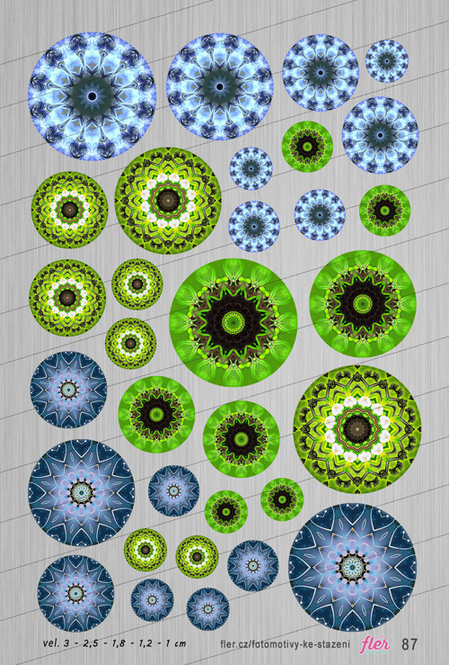 Motivy vel. 30,25,18,12,10 mm - mandaly