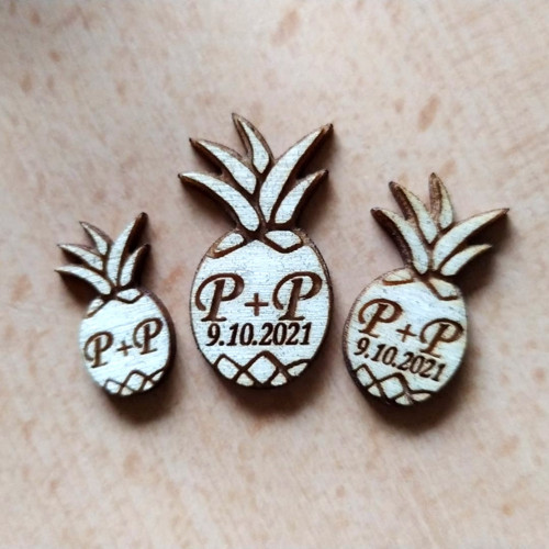 ANANAS s iniciály - sada 10 ks