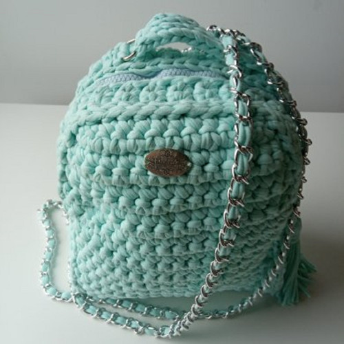 Háčkovaná kabelka TYRKYS Backpack -Handmade