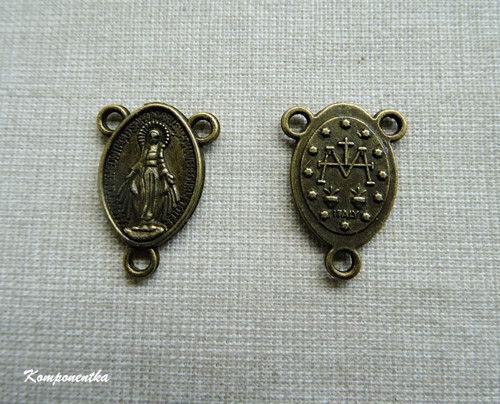 Mezidíl na růženec 20x14mm 1kus
