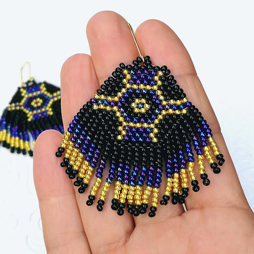 Arabian Nights Beaded Fringe Earrings