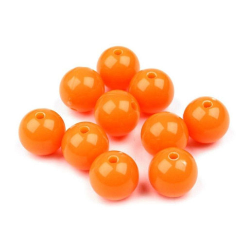 AKCE! Korálky kulička pr.10mm (40ks) - oranžová