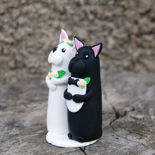 Originální Psí Svatební Figurky - Na Přání