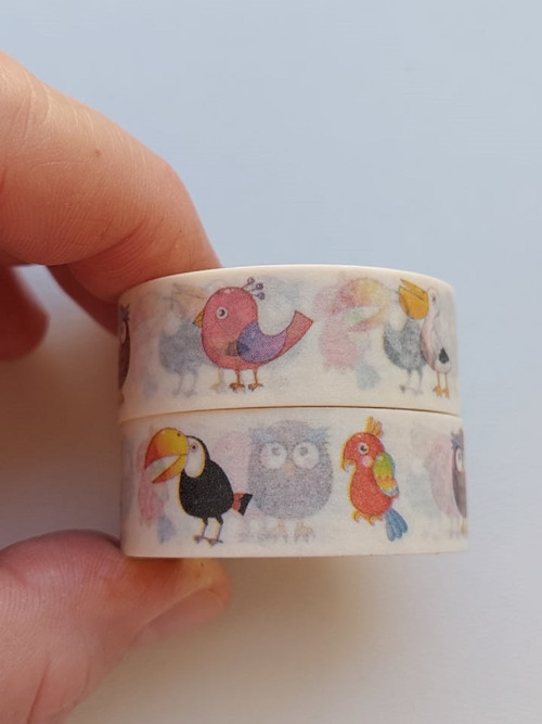 Washi pásky. Opeřenci.