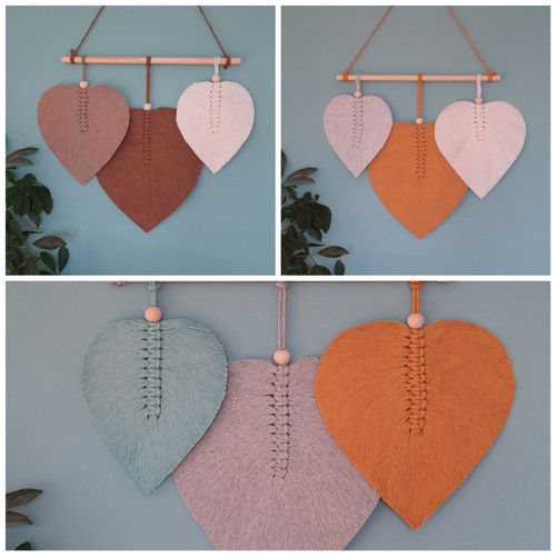 Dekorace Macramé listy 3