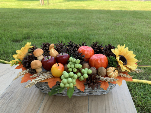 Barevný podzim košík 40cm — foto 1