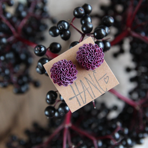 Purpurové náušnice — foto 1