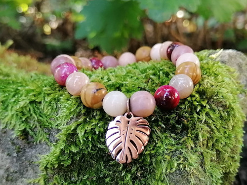 Náramek z minerálů ROSE GOLD