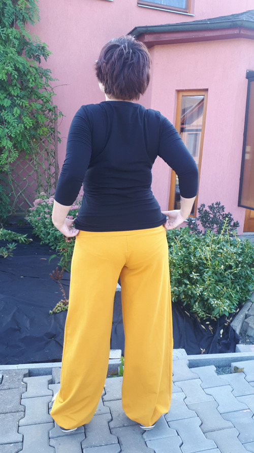 Taneční tepláky, mustarda, vel.2XL -3XL