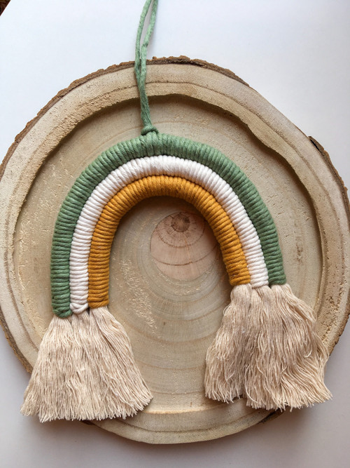 Macramé malá duha eukalyptus — foto 1