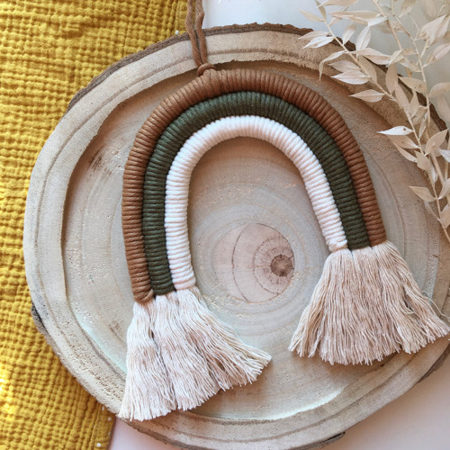 Macramé malá duha hnědá