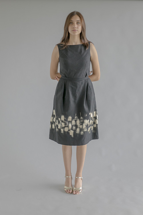 Robe Peinte en Or