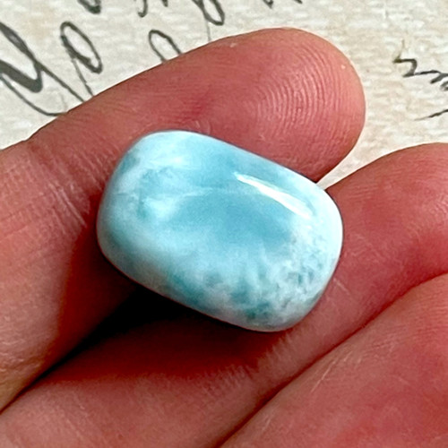 Larimar kabošon obdélník A-3054 / 18x13x7mm