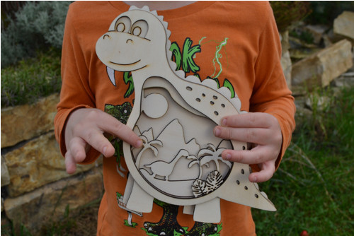 3D obraz - stavebnice k dotvoření Dino
