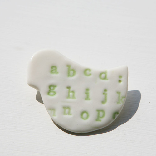 Messinger Applegreen (porcelánová brož) — foto 1