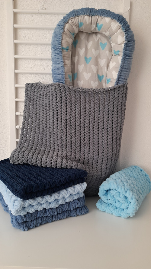 Set pro miminko dečka Fluffy Grey, tmavě šedá — foto 1