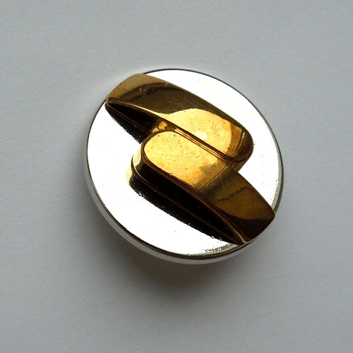 Knoflík bikolor, kovový, rozkládací, průměr 25 mm
