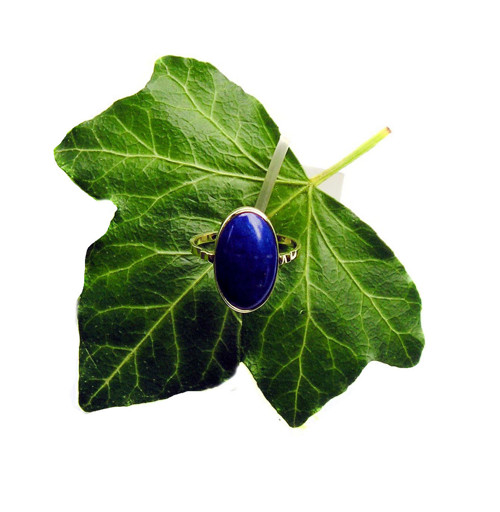 ZLATÝ prsten LAPIS LAZULI 19*11 — foto 1