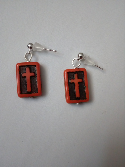 Oranžovo černé křížky (puzetky)