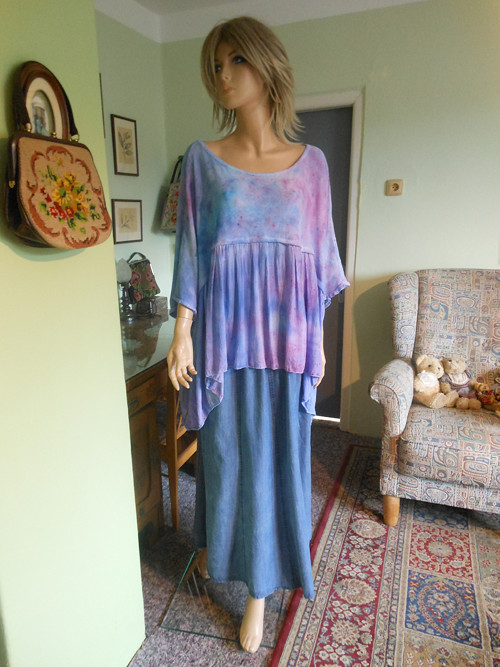 Boho batikovaná tunika, vel.UNI — foto 1