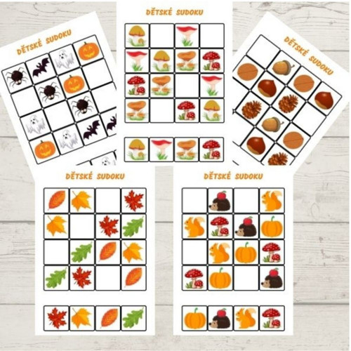 PODZIM dětské sudoku pdf