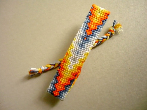 Oranžovomodrý had - náramek
