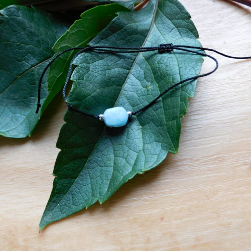 Náramek - NEREZ + larimar