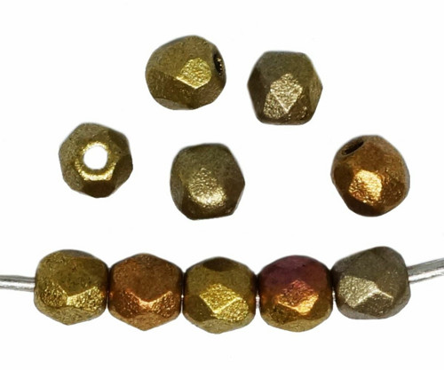 100pcs Matte Metallic Mix Orange Rainbow round — foto 1