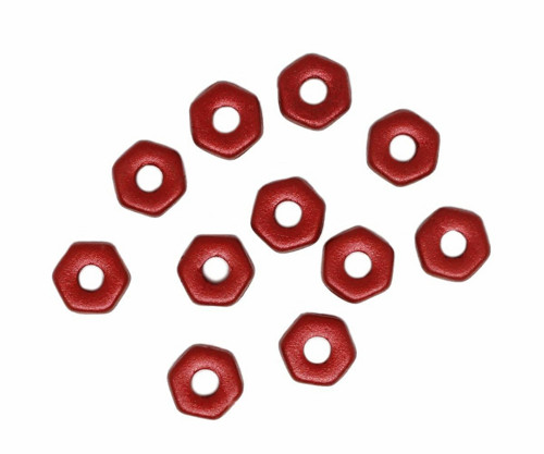 100pcs matný kovový Lava Red malé ploché