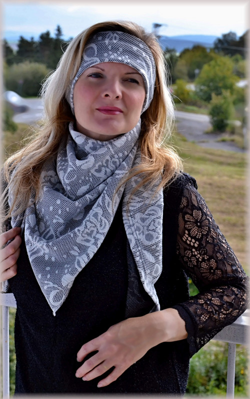 Čelenka - White jacquard