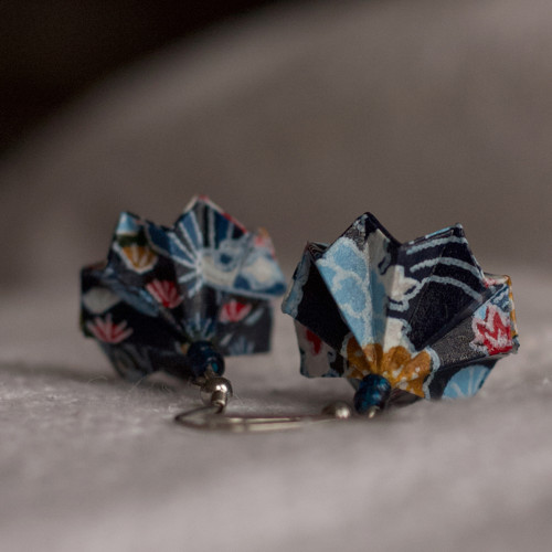 Origami náušnice – podzimní — foto 1
