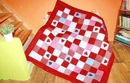 Dětská hrací podložka pro miminka, patchwork